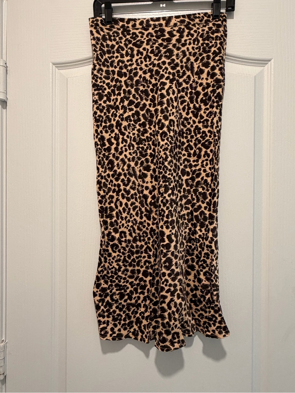 Anthropologie Leopard Print Maxi Skirt - Tan & Black